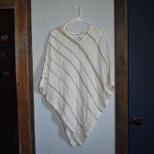 100% Linen Poncho Women's One Size